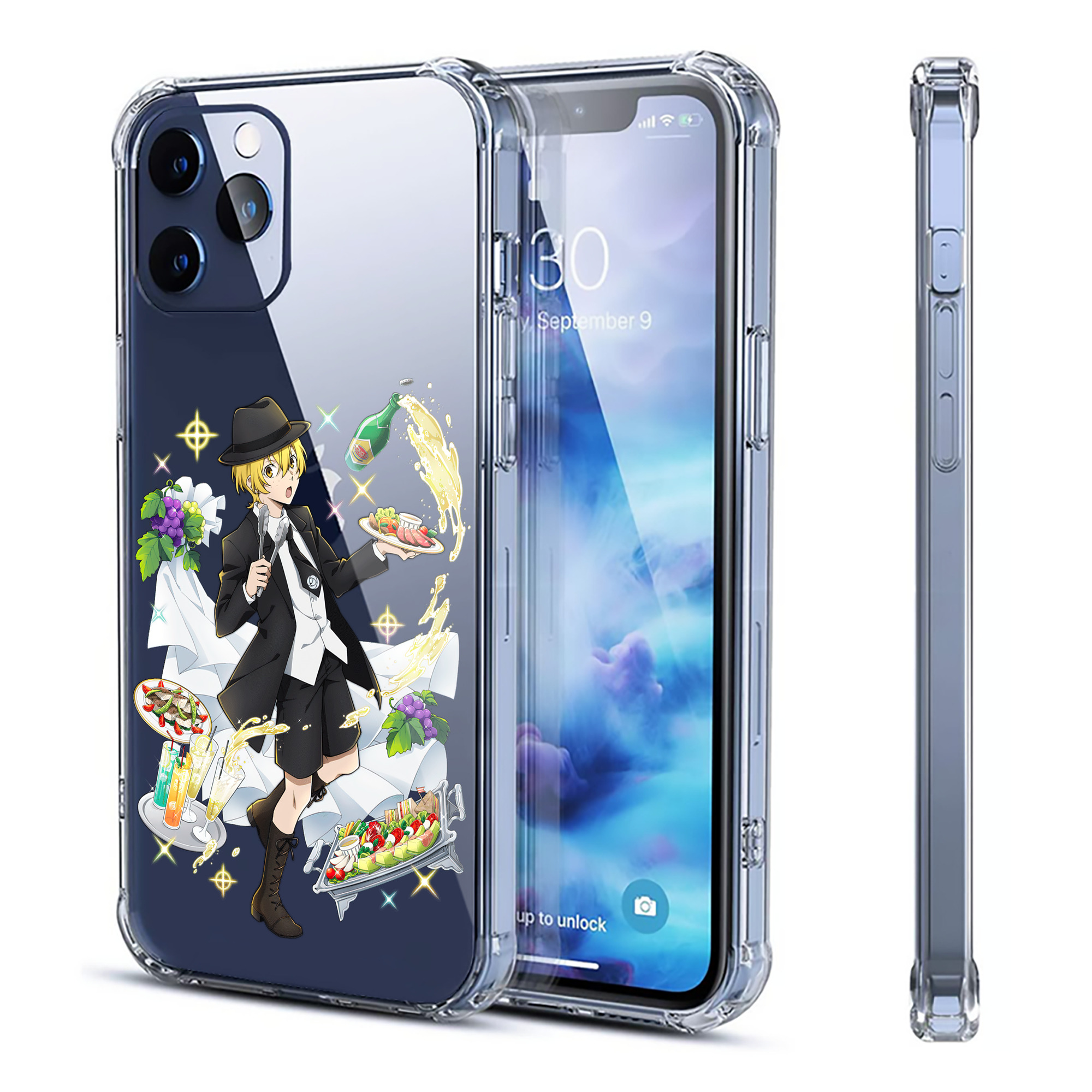 （画像用） 文豪ストレイドッグス Bungo Stray Dogs 【iPhone 12シリーズ対応】透明スマホケース（クリアソフトケース）